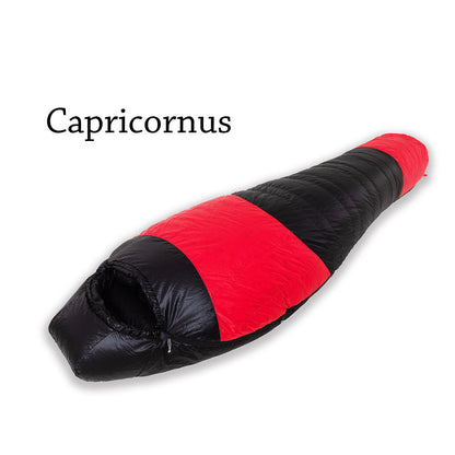Goose Down Sleeping Bag Water Repellent Ripstop Nylon Mummy Style