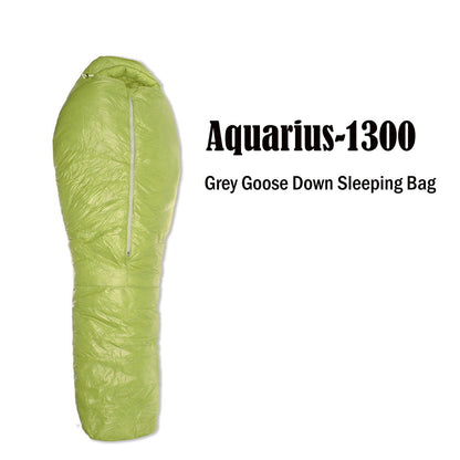 Goose Down Sleeping Bag Water Repellent Ripstop Nylon with 1300g