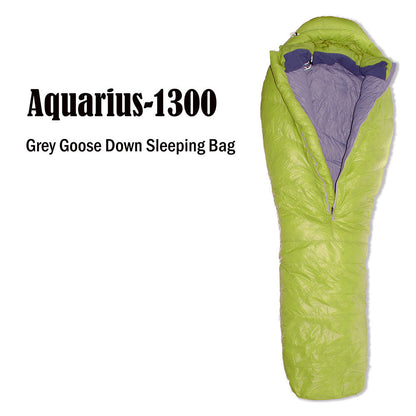 Goose Down Sleeping Bag Water Repellent Ripstop Nylon with 1300g